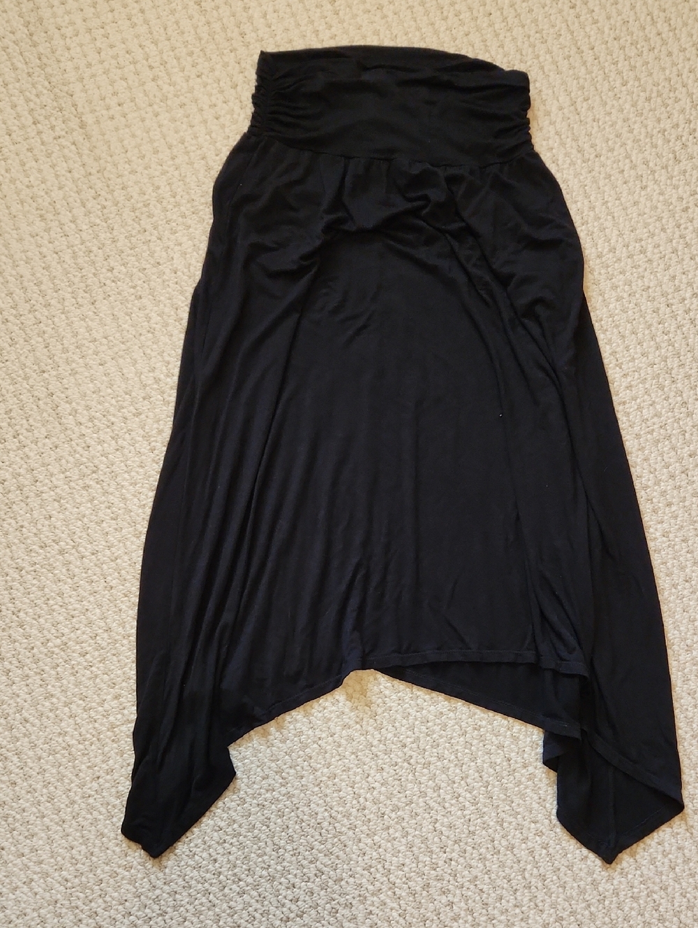 new directions Black Asymmetrical Maxi Skirt